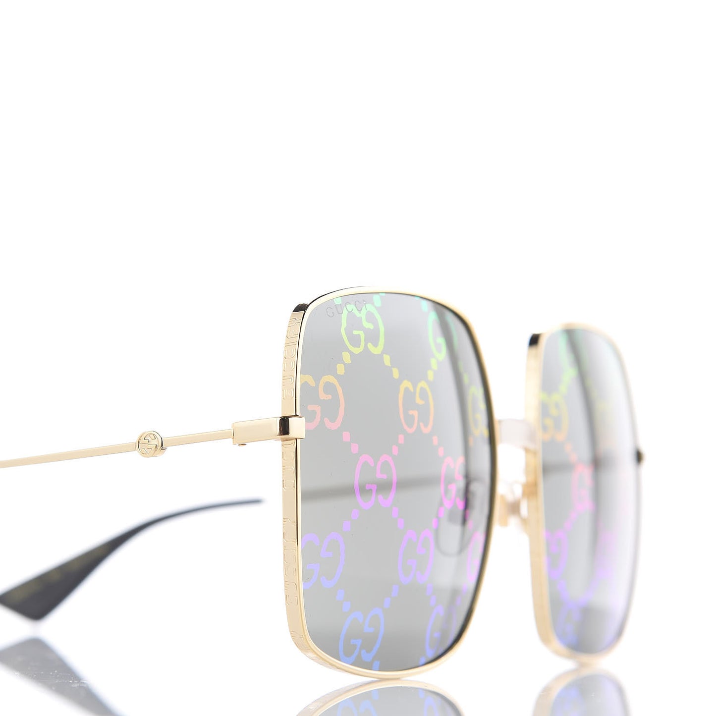 Rectangular Frame Sunglasses GG0414S Black