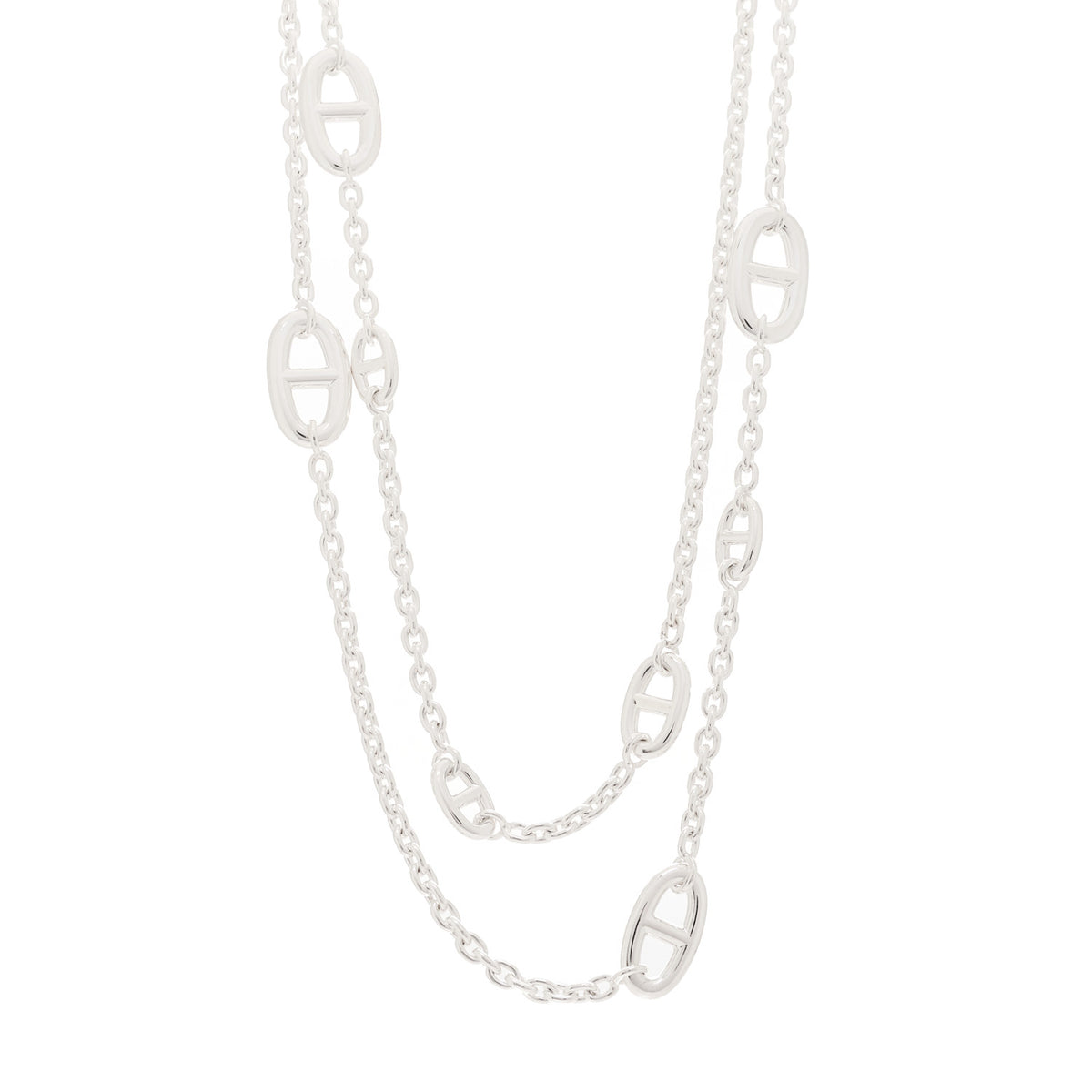 Hermes Sterling Silver Farandole Necklace 120 1 of 5