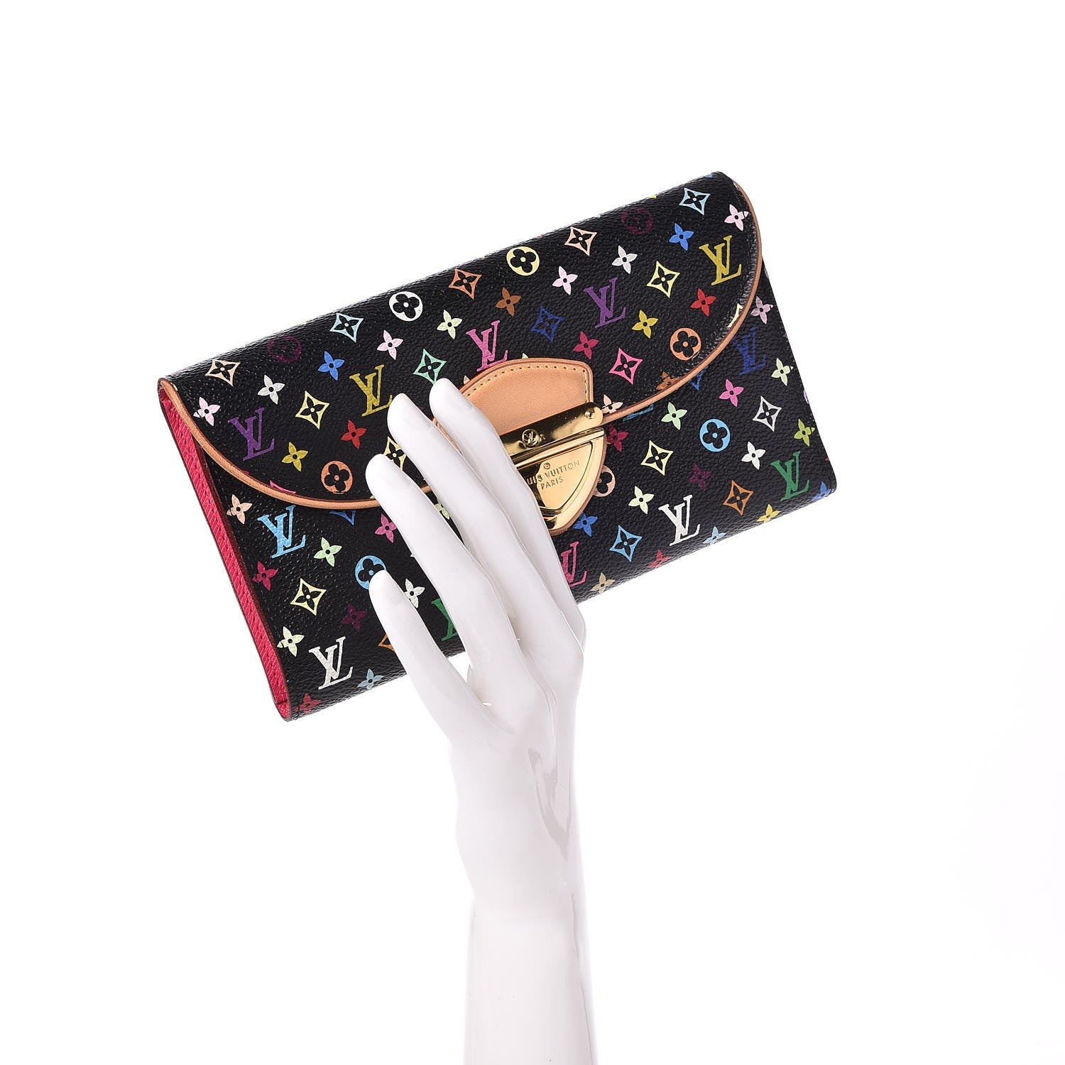 Louis Vuitton Monogram Multicolor Eugenie Wallet Black Grenade 2 of 8