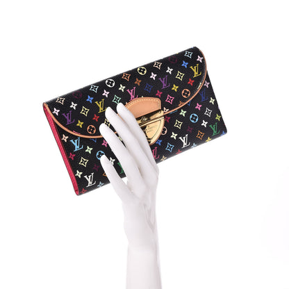 Louis Vuitton Monogram Multicolor Eugenie Wallet Black Grenade 2 of 8