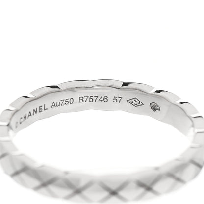 Chanel 18K White Gold Mini Coco Crush Ring 57 8 5 of 5