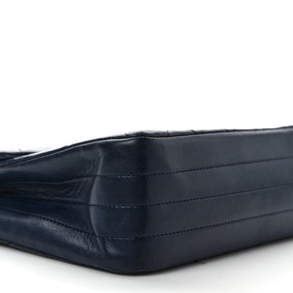 Chanel Lambskin Quilted Medium Single Flap Navy 8 of 9
