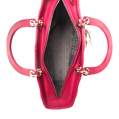 Christian Dior Lambskin Cannage Large Lady Dior Fuchsia 5 of 15