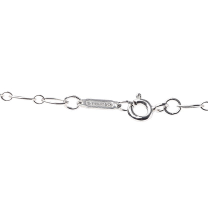 Tiffany Sterling Silver Diamond Blossom Key Pendant Link Necklace 5 of 6
