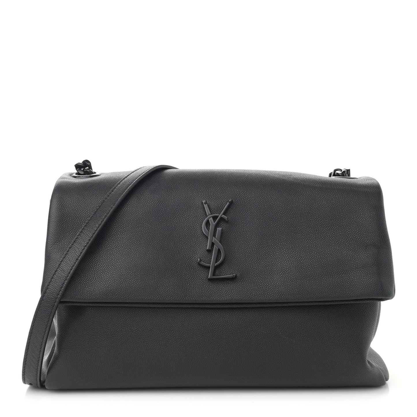 Grain De Poudre Medium West Hollywood Monogram Fold-Over Black