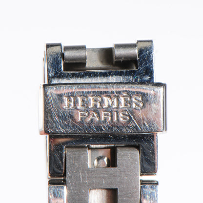 Hermes Stainless Steel 24mm Clipper Quartz Watch White 7 of 8