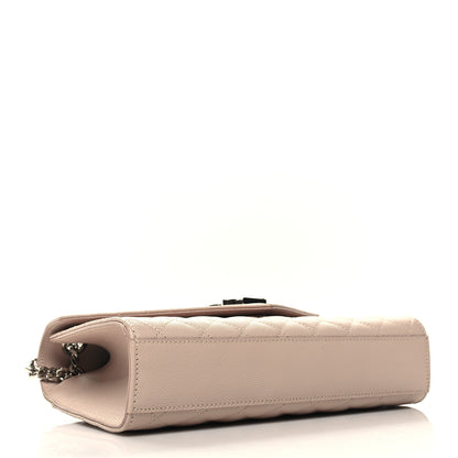 Saint Laurent Grain De Poudre Textured Mixed Matelasse Medium Triquilt Monogram Satchel Marble Pink 4 of 9