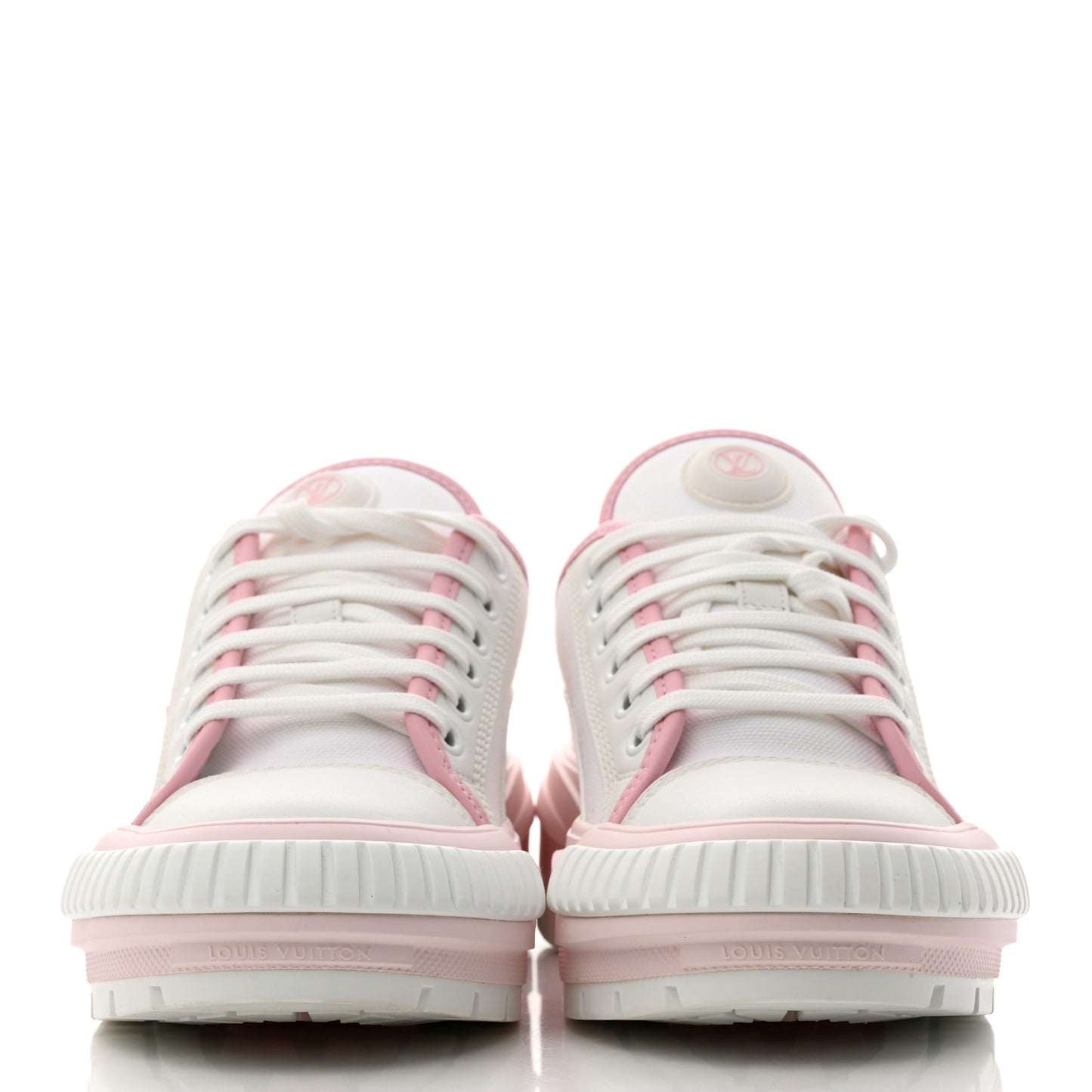 Canvas LV Squad Sneakers 37 White Pink