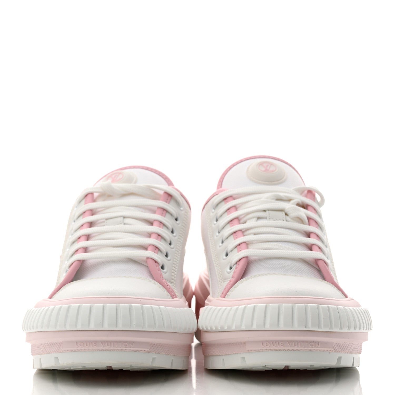 Louis Vuitton Canvas LV Squad Sneakers 37 White Pink 2 of 8