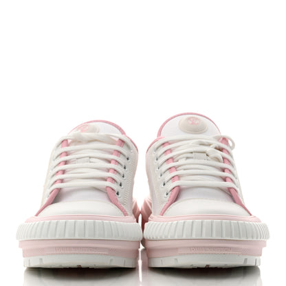 Louis Vuitton Canvas LV Squad Sneakers 37 White Pink 2 of 8