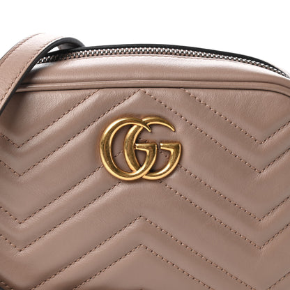 Gucci Calfskin Matelasse Mini GG Marmont Chain Shoulder Bag Porcelain Rose 10 of 10
