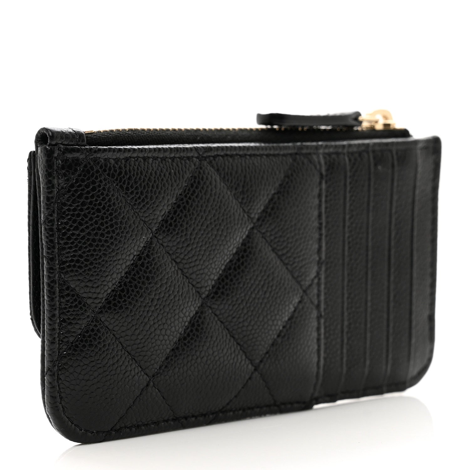Chanel Caviar Quilted Flap Zip Card Holder Black 3 of 8