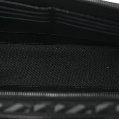 Versace Coated Canvas La Greca Signature Messenger Bag Black Gray 5 of 11