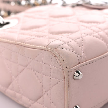 Christian Dior Lambskin Cannage Mini Lady Dior Crystal Strap Rose Poudre 6 of 24