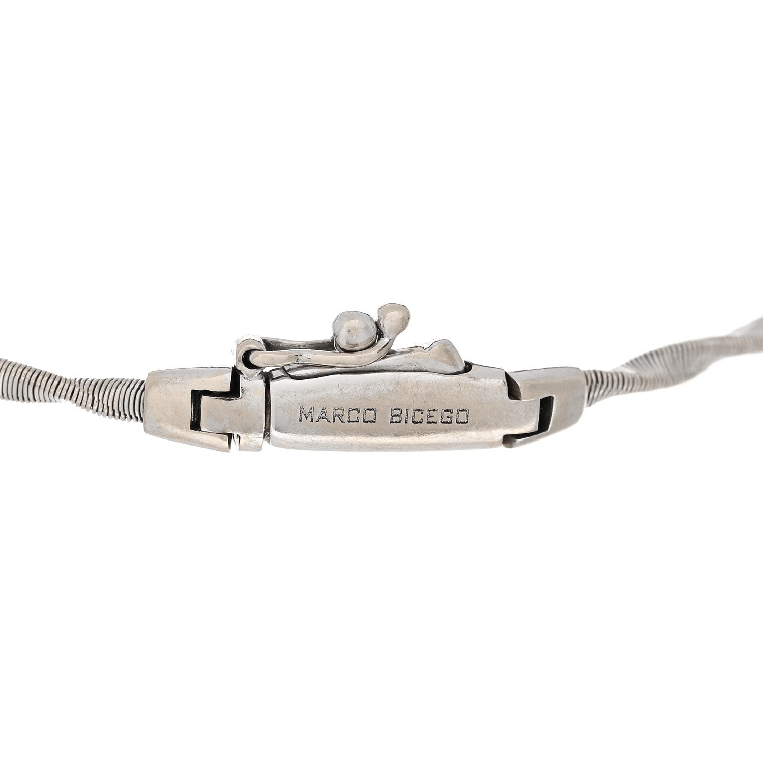 Marco Bicego 18K White Gold Diamond Marrakech Twisted Coil Bracelet 3 of 3
