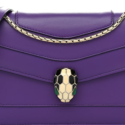 Bulgari Calfskin Serpenti Forever Shoulder Bag Purple 8 of 10