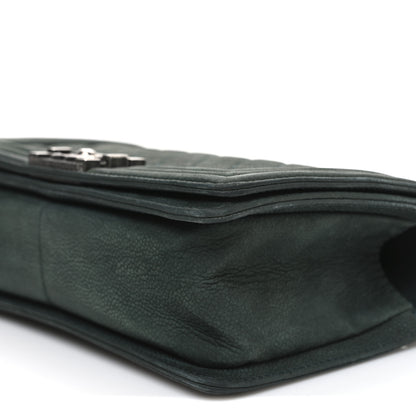 Chanel Iridescent Caviar Quilted Medium Boy Flap Dark Green 10 of 10