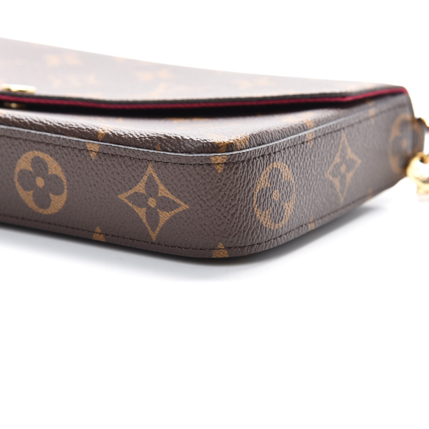 Monogram Pochette Felicie Chain Wallet Fuchsia