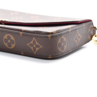 Louis Vuitton Monogram Pochette Felicie Chain Wallet Fuchsia 12 of 13