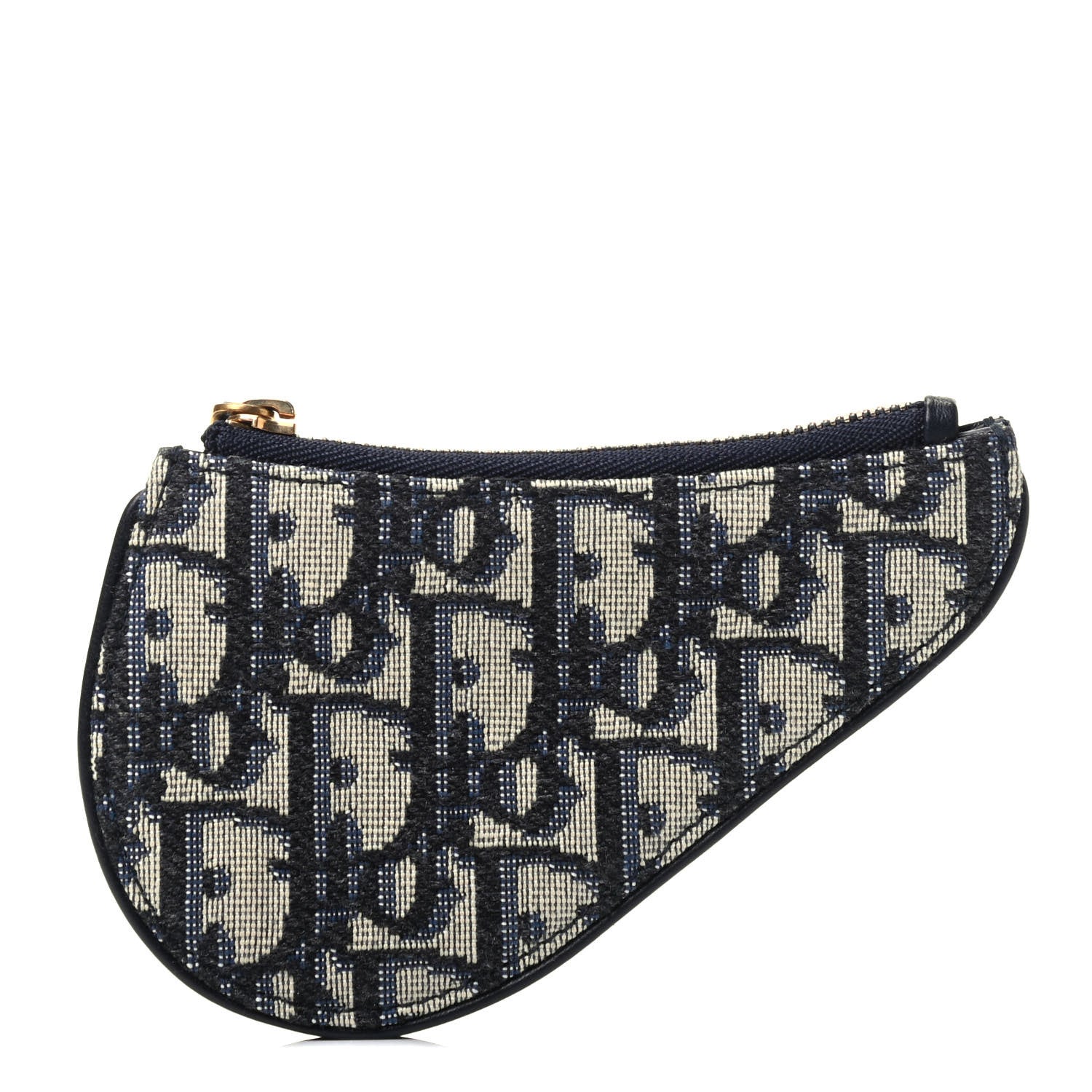Christian Dior Oblique Saddle Coin Purse Blue 1 of 4