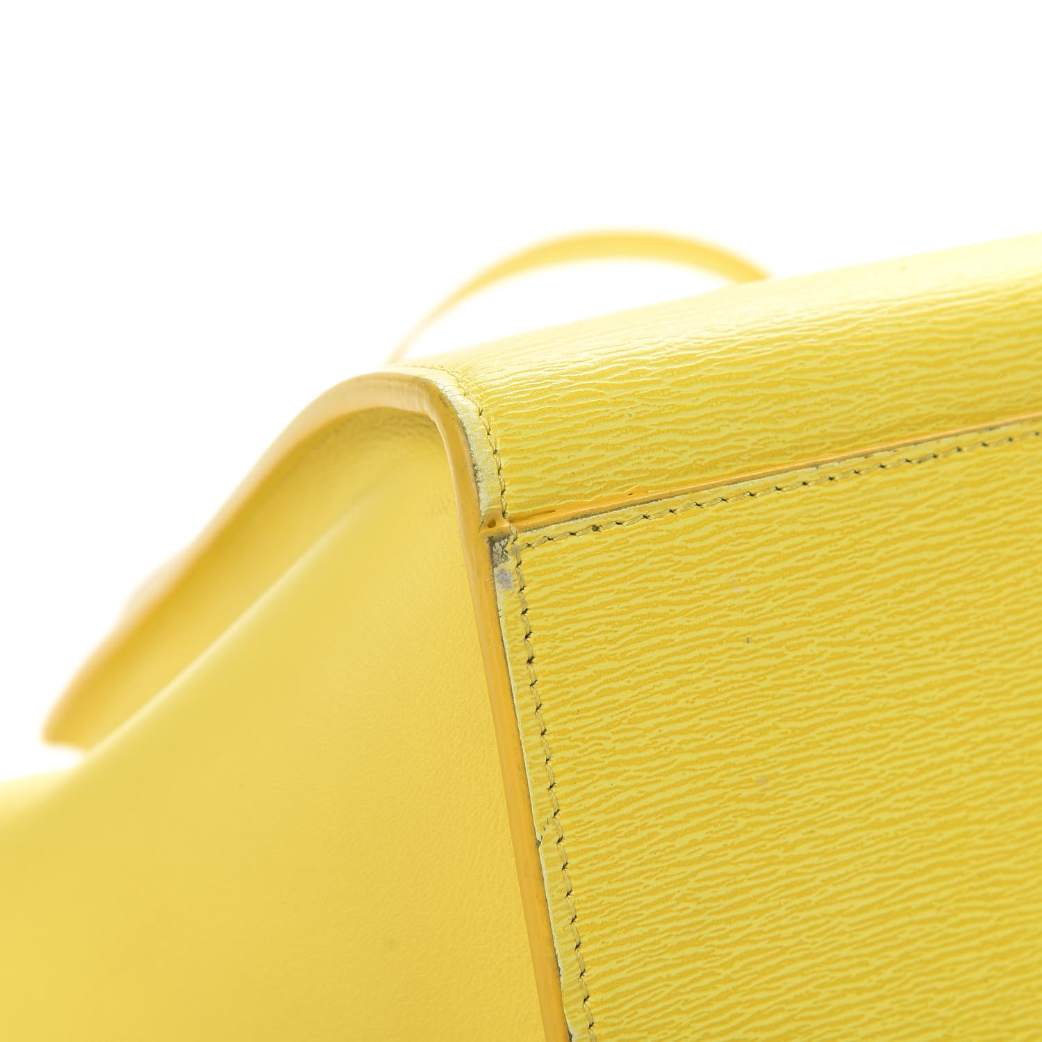Celine Liege Calfskin Small Trapeze Fluo Yellow 8 of 16