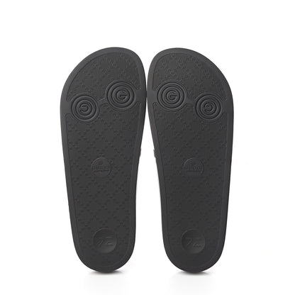 Gucci Rubber Web Mens Pool Slide Sandals 9 Black Mystic White Hibiscus Red Marine 5 of 6