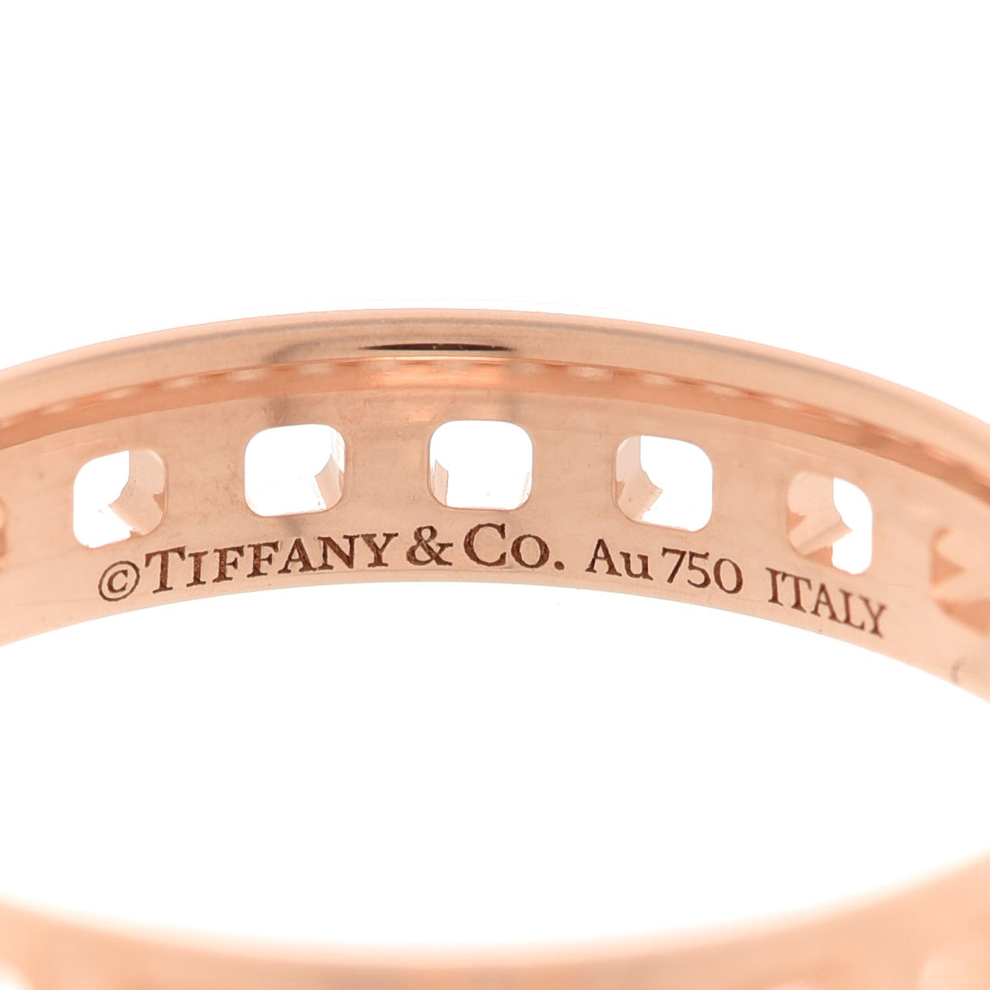 18K Rose Gold Narrow T True Ring 49 5