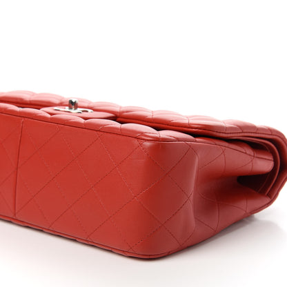 Chanel Lambskin Quilted Jumbo Double Flap Red 7 of 10