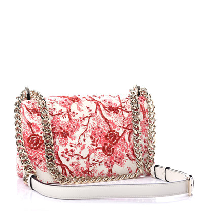 Christian Dior Embroidered Floral Toile de Jouy Medium Diorama Flap Bag Red 3 of 10