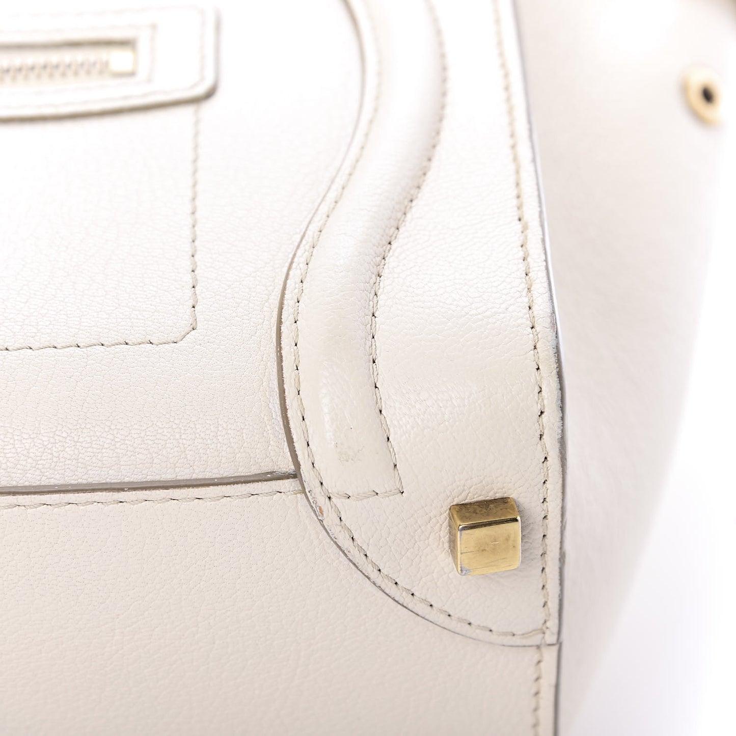 Goatskin Micro Luggage White