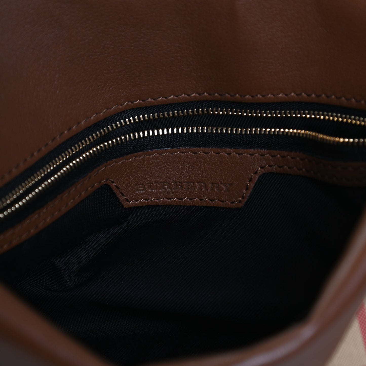 Horseferry Check Small Leah Crossbody Clutch Brown