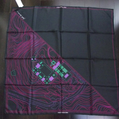 Louis Vuitton Silk Plan Masse Scarf Noir 1 of 5