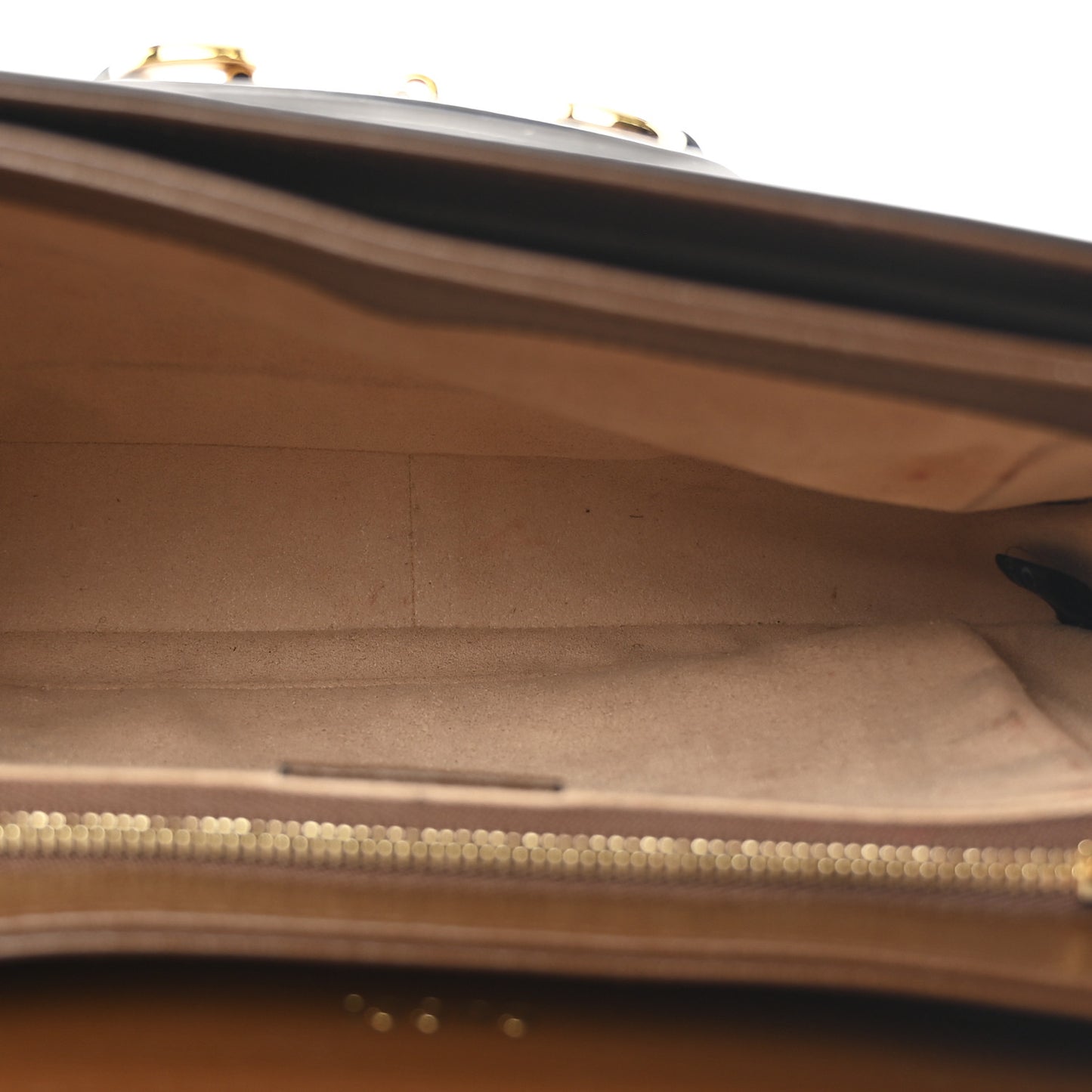GG Supreme Monogram Horsebit 1955 Shoulder Bag Beige Brown Sugar