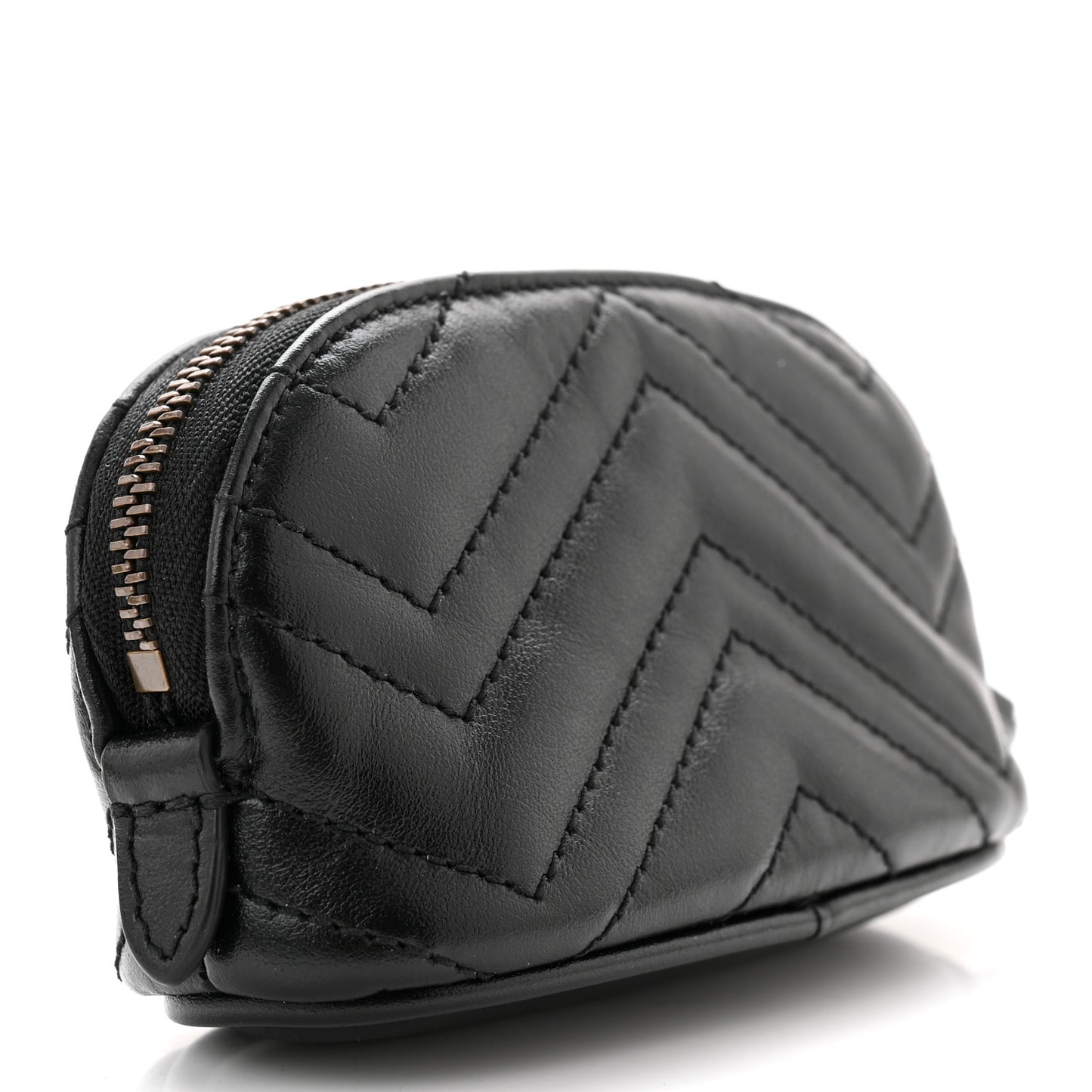 Calfskin Matelasse GG Marmont Key Pouch Black