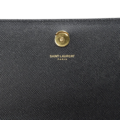 Saint Laurent Grain De Poudre Medium Classic Monogram Kate Satchel Black 7 of 9