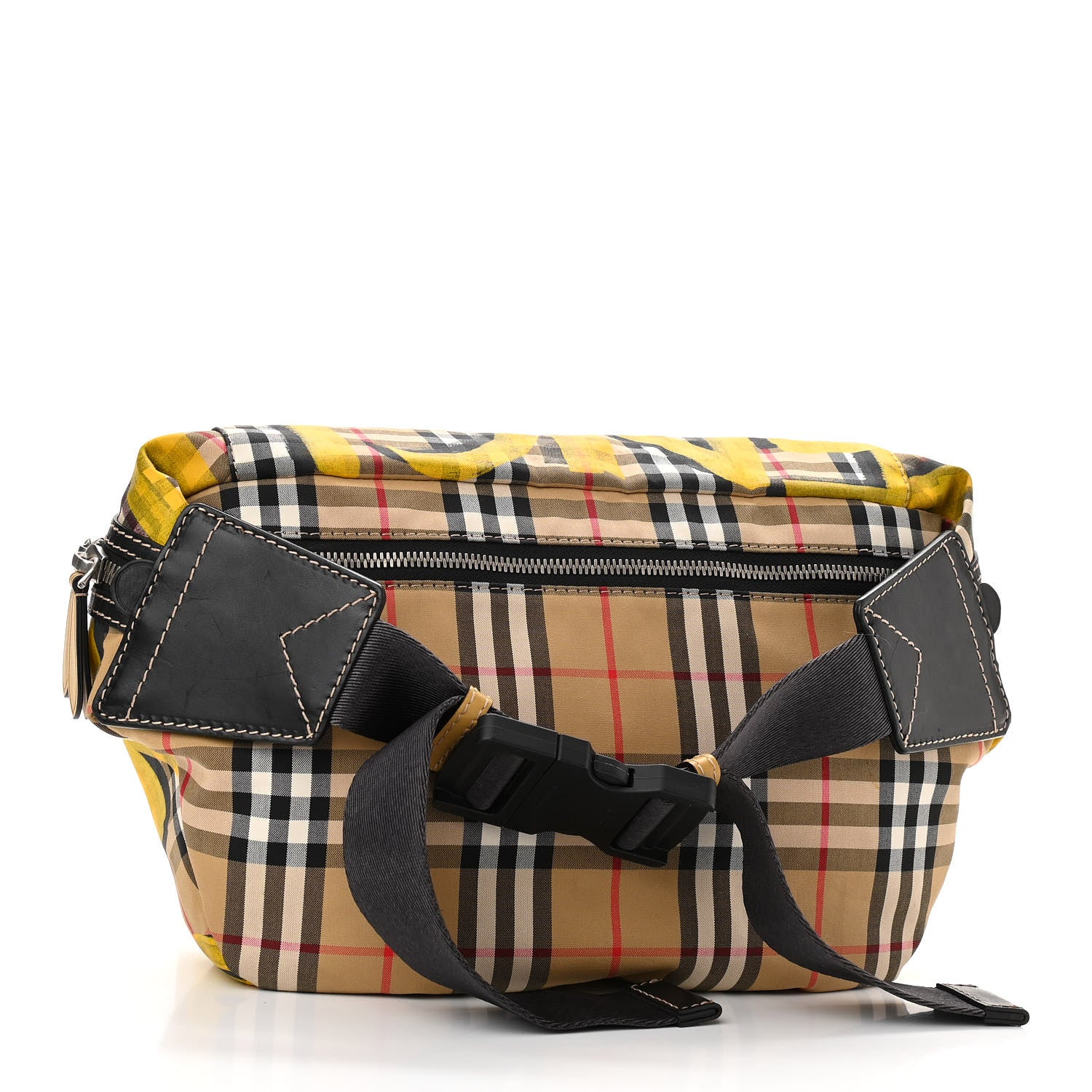 Burberry Vintage Check Graffiti Print Sonny Bum Bag Archive Yellow 3 of 11