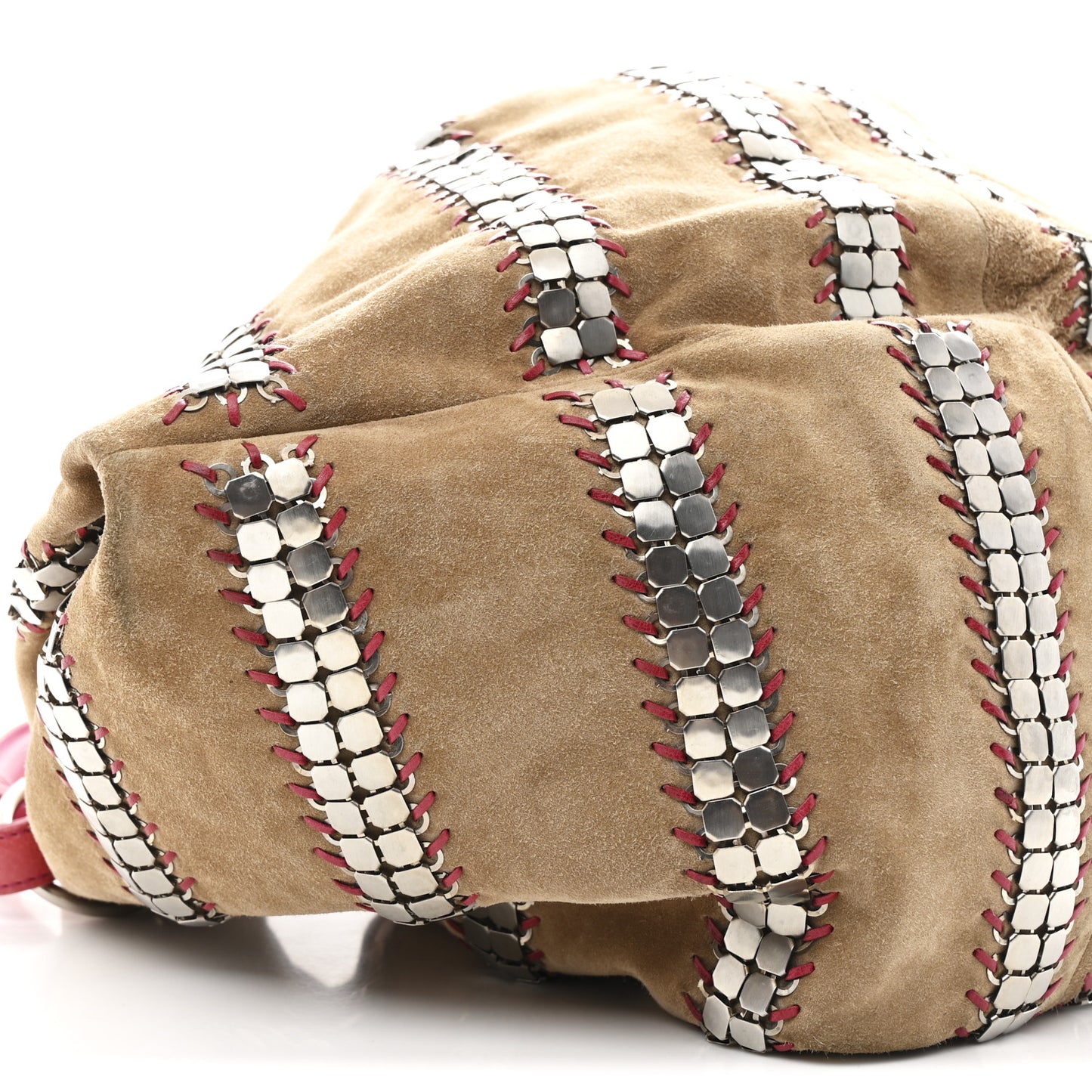 Nappa Velour Embellished Chrysler Aquilone Fortune Cookie Hobo Beige Pink