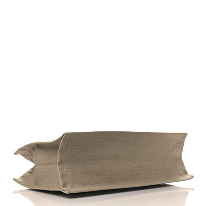 Saint Laurent Linen Calfskin Rive Gauche Tote Optic White 4 of 9