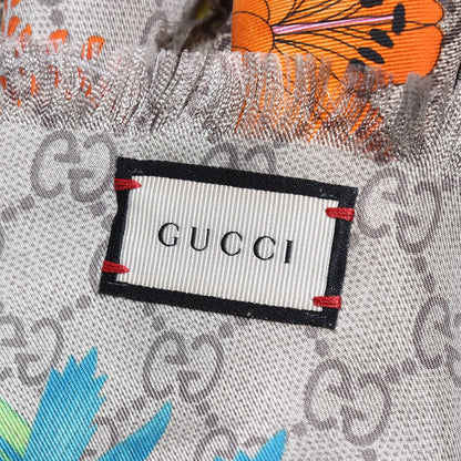 Gucci Silk Twill GG Monogram Newflora GG Square Scarf Multicolor 5 of 5