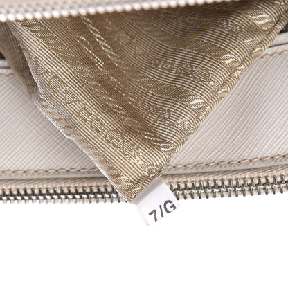 Prada Saffiano Small Galleria Double Zip Tote Talco 7 of 15