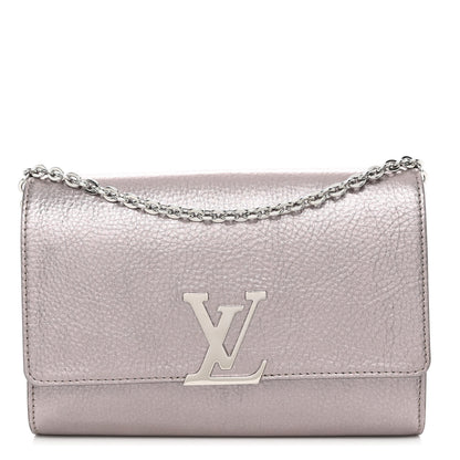 Louis Vuitton Metallic Grained Calfskin Louise Clutch GM NM 1 of 12