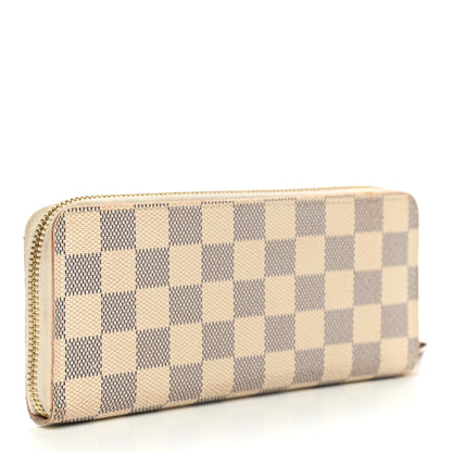 Louis Vuitton Damier Azur Clemence Wallet Rose Ballerine 3 of 14