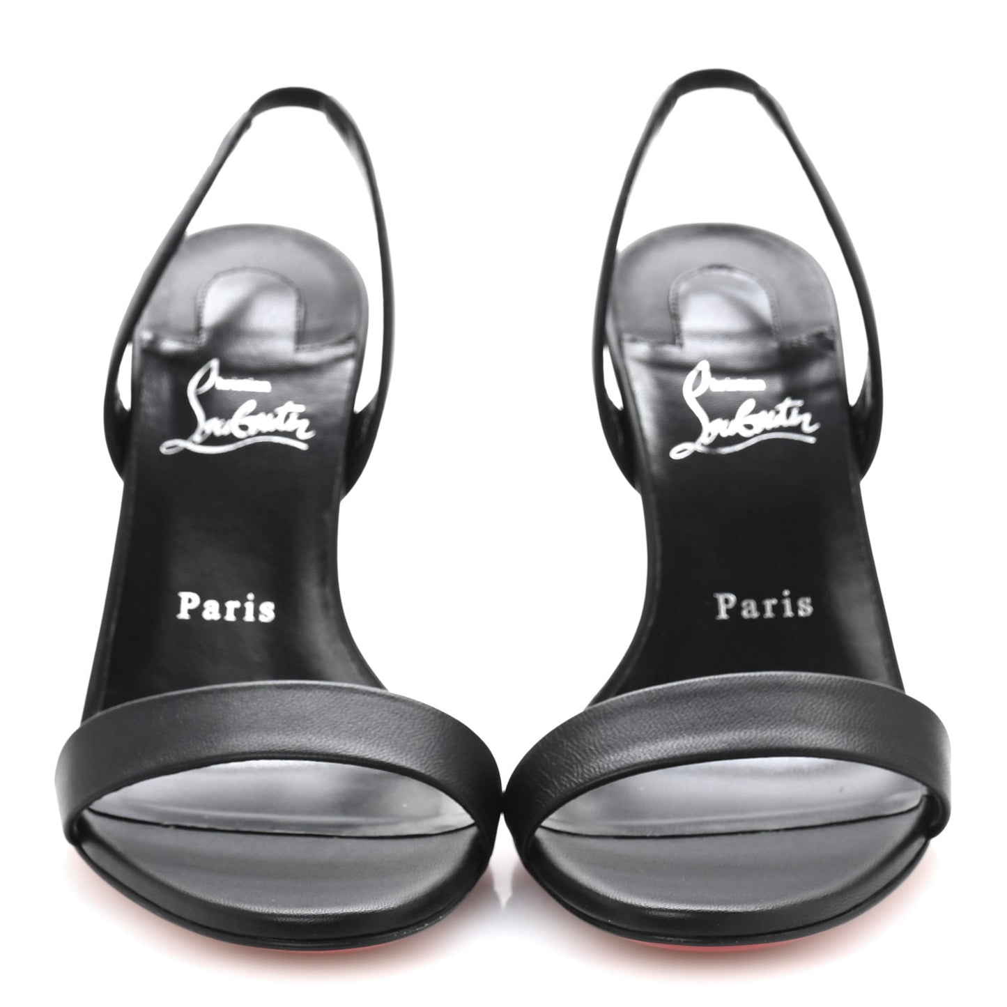 Calfskin O Marylin 85 Slingback Sandal Heels 39 Black