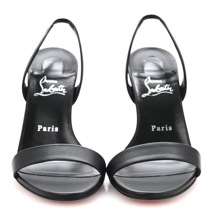 Christian Louboutin Calfskin O Marylin 85 Slingback Sandal Heels 39 Black 3 of 9