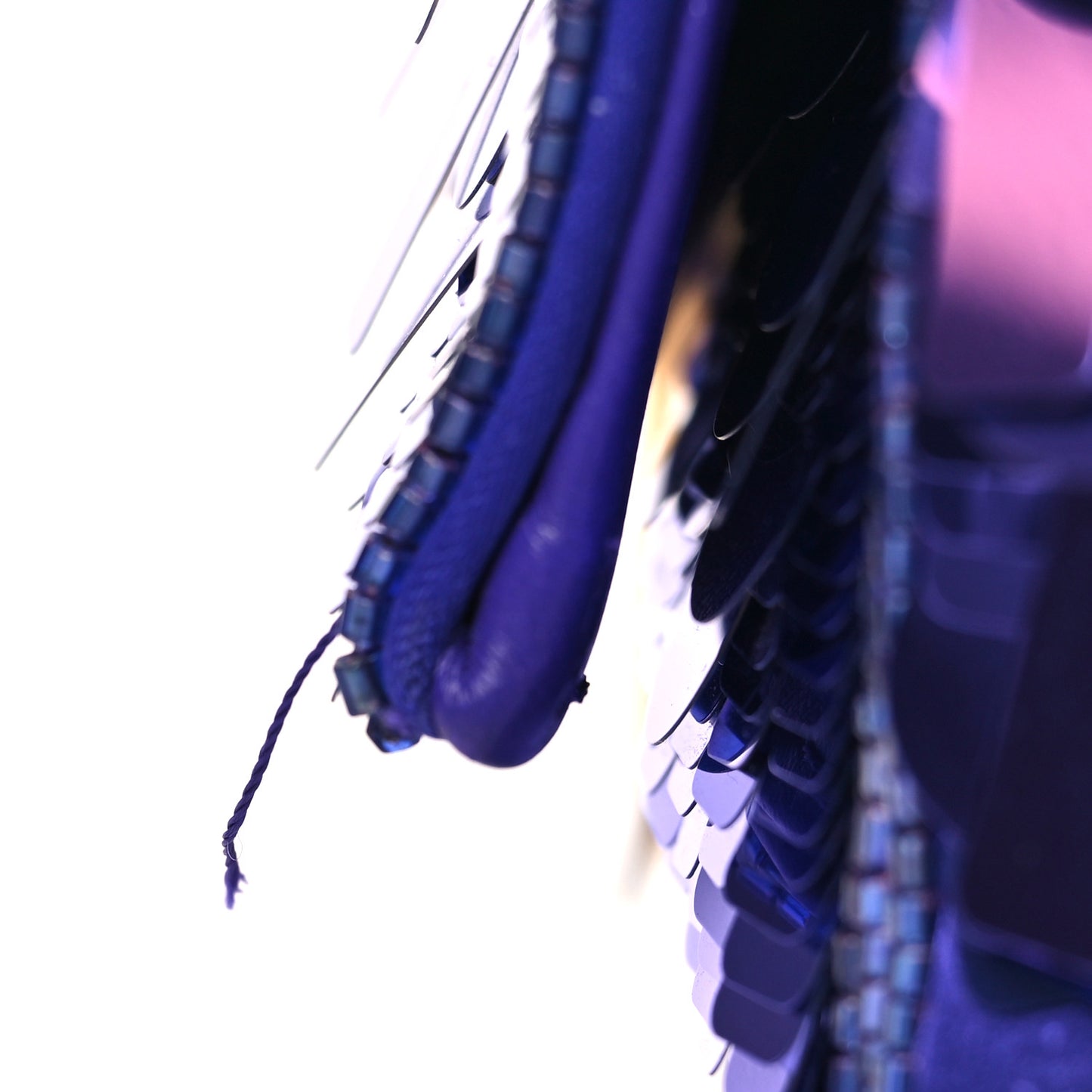 Sequin Paillettes Shiny Nappa Sex and the City Baguette Viola Purple Rain