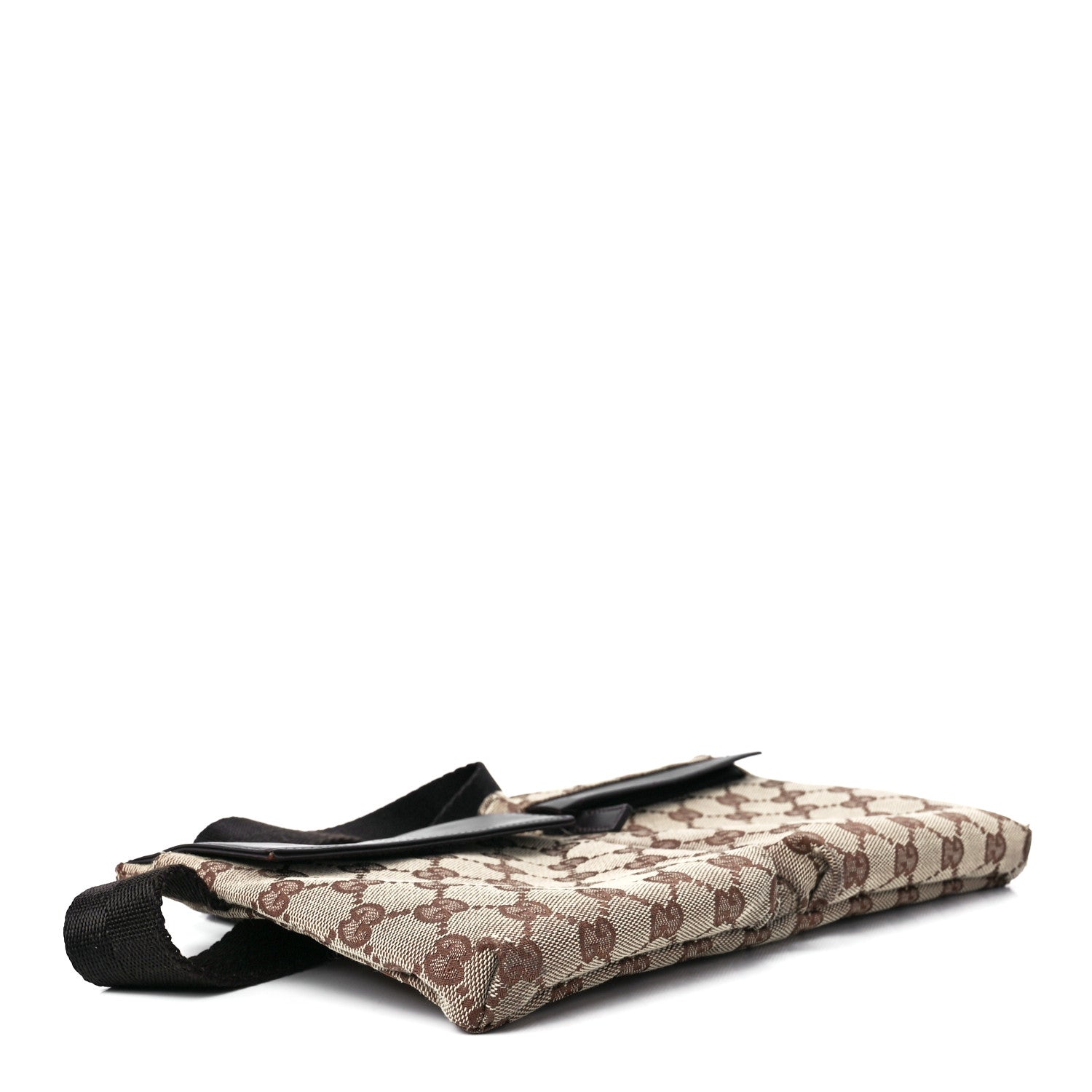 Gucci GG Monogram Double Pocket Belt Bag Dark Brown 4 of 14