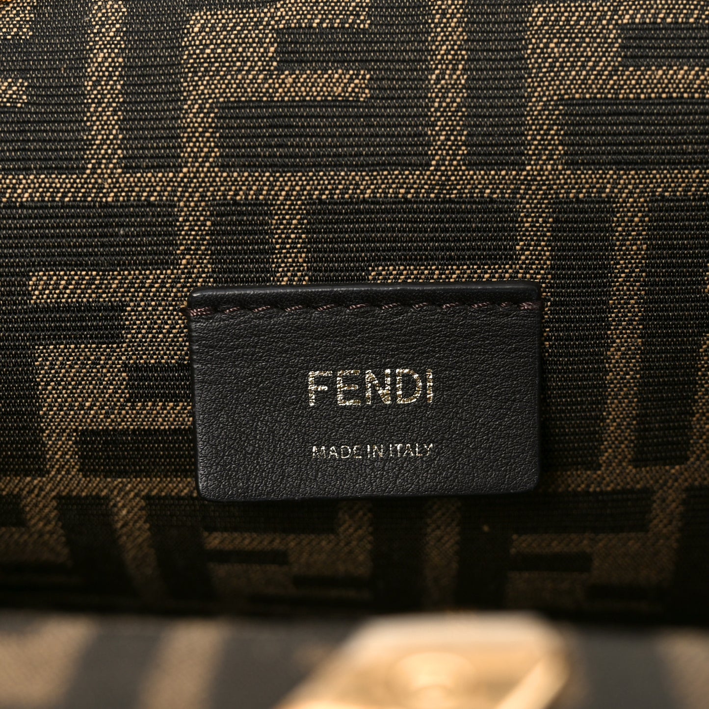 Shiny Nappa Small Fendi First Black