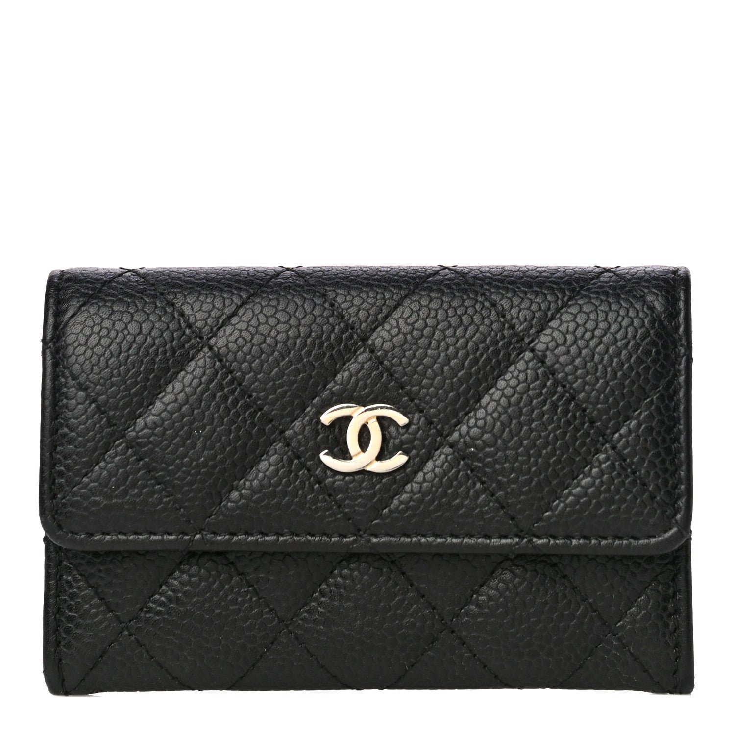 Chanel Caviar Quilted Flap Card Holder Black 2 of 25