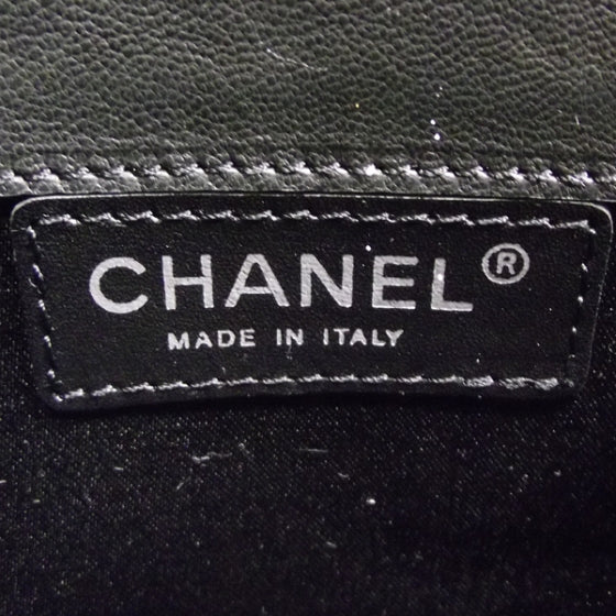 Chanel Patent Quilted Clutch Bag Black 7 of 10