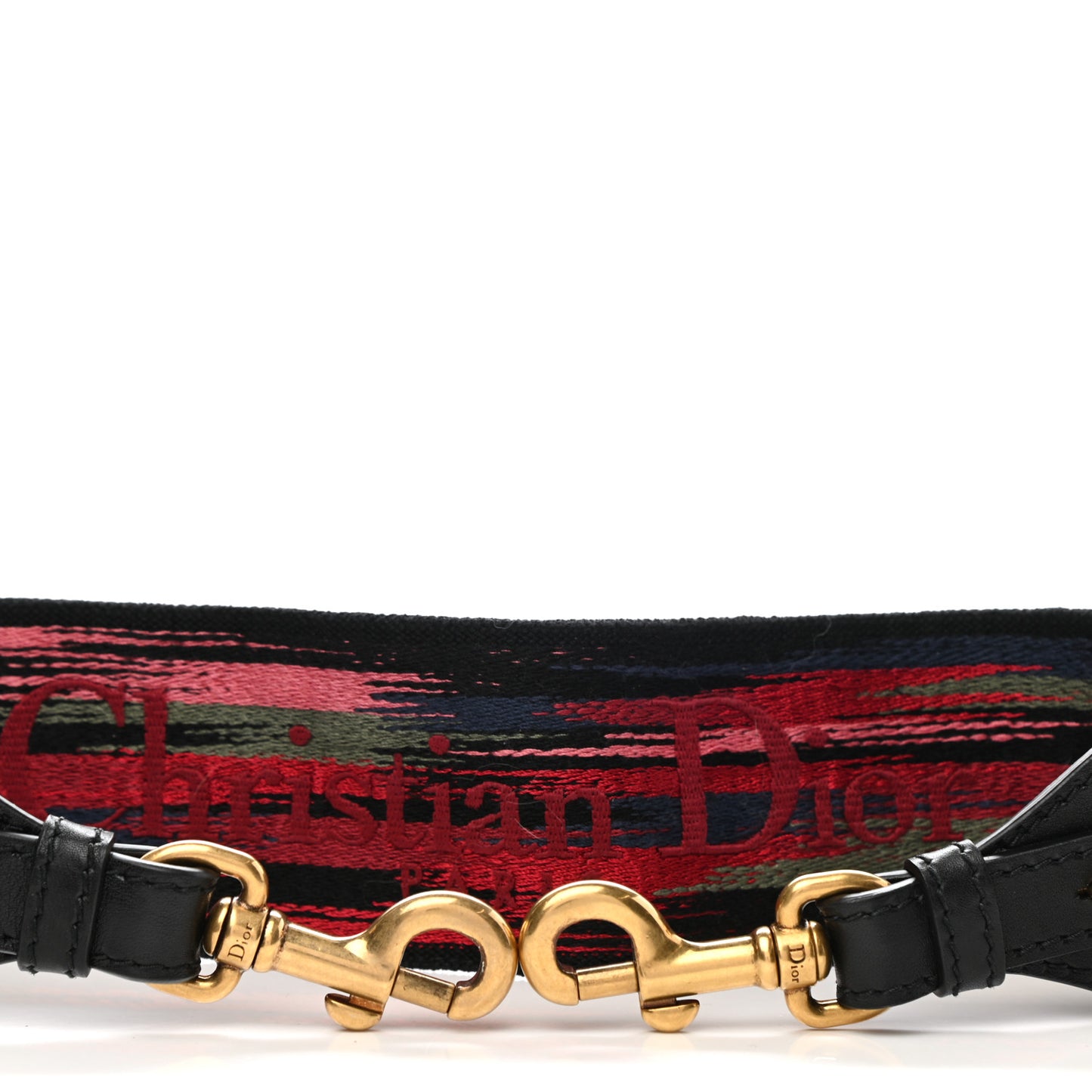Lambskin Canvas Embroidered Floral Shoulder Strap Multicolor